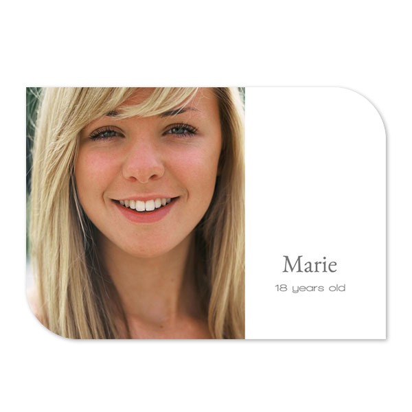 Single Card Half Rounded Horizontal 14,3 x 10 cm