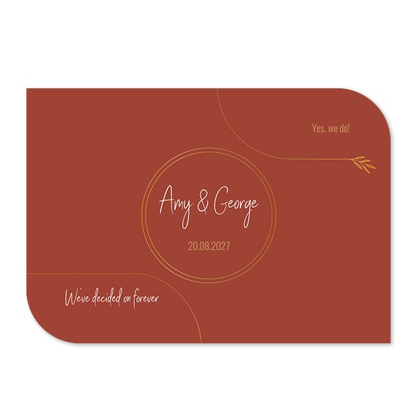 Single Card Half Rounded Horizontal 14,3 x 10 cm Single Card Half Rounded Horizontal 14,3 x 10 cm