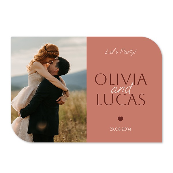 Single Card Half Rounded Horizontal 14,3 x 10 cm