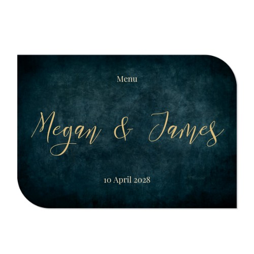 Faire-part 1 volet Bords ronds diagonale paysage 14,3 x 10 cm