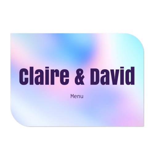 Grusskarte - Halbrunde Ecken Querformat 14,3 x 10 cm