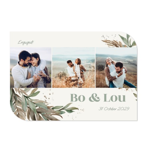 Fotokaart vleugel liggend 14,3 x 10 cm