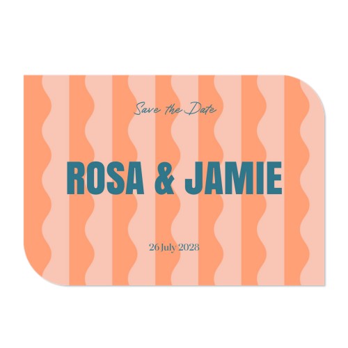 Color Blocking Waves Invitation