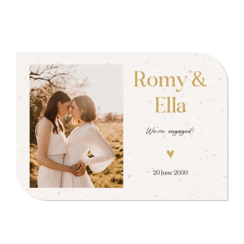 Single Card Half Rounded Horizontal 14,3 x 10 cm
