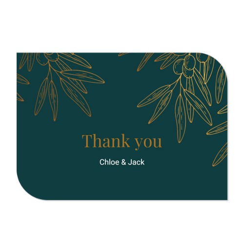 Faire-part 1 volet Bords ronds diagonale paysage 14,3 x 10 cm