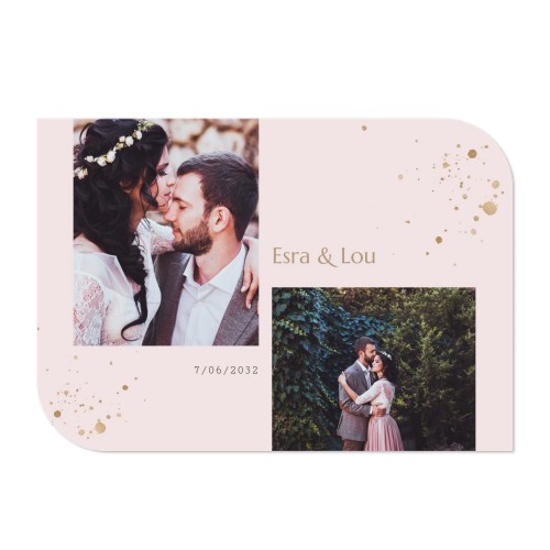 Faire-part 1 volet Bords ronds diagonale paysage 14,3 x 10 cm Faire-part 1 volet Bords ronds diagonale paysage 14,3 x 10 cm