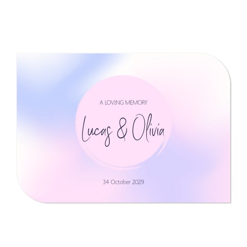 Single Card Half Rounded Horizontal 14,3 x 10 cm