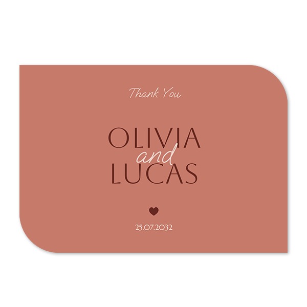 Faire-part 1 volet Bords ronds diagonale paysage 14,3 x 10 cm Faire-part 1 volet Bords ronds diagonale paysage 14,3 x 10 cm