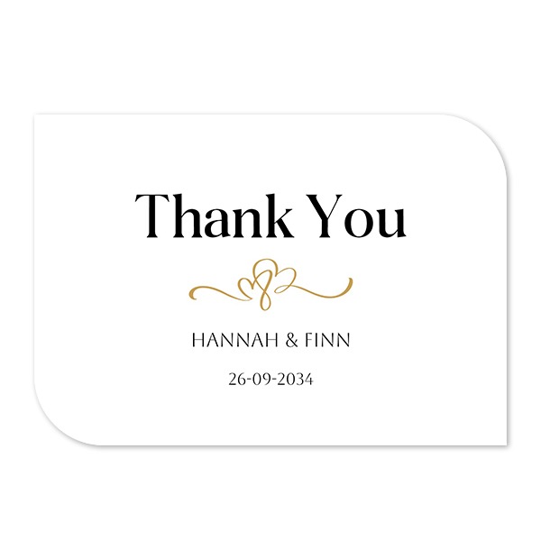 Grusskarte - Halbrunde Ecken Querformat 14,3 x 10 cm