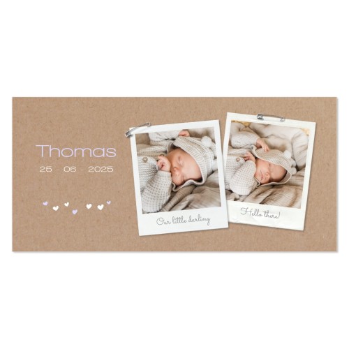 Faire-part 1 volet Pano paysage 19,6 x 9,3 cm