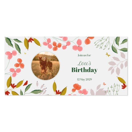 Faire-part 1 volet Pano paysage 19,6 x 9,3 cm