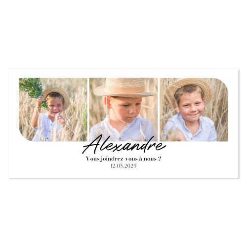 Faire-part 1 volet Pano paysage 19,6 x 9,3 cm