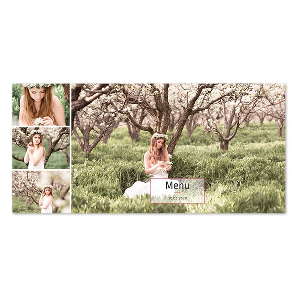 Faire-part 1 volet Pano paysage 19,6 x 9,3 cm