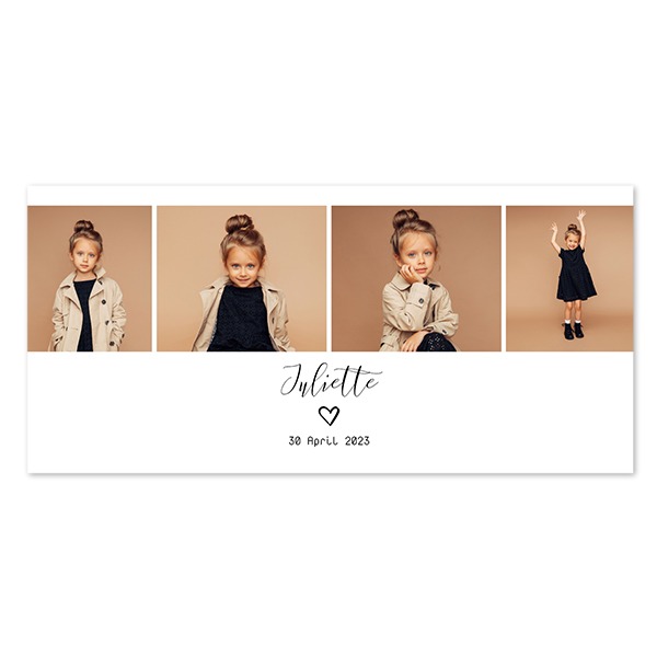 Faire-part 1 volet Pano paysage 19,6 x 9,3 cm