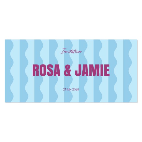 Color Blocking Waves Invitation