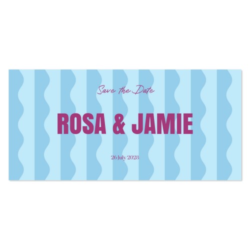 Color Blocking Waves Invitation