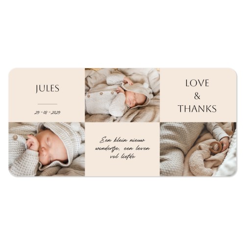 Faire-part 1 volet Pano paysage coins arrondis 19,6 x 9,3 cm