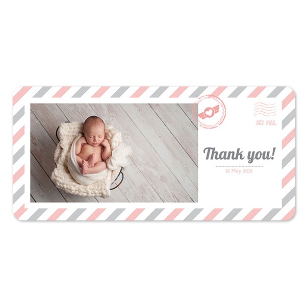 Faire-part 1 volet Pano paysage coins arrondis 19,6 x 9,3 cm