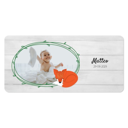 Faire-part 1 volet Pano paysage coins arrondis 19,6 x 9,3 cm