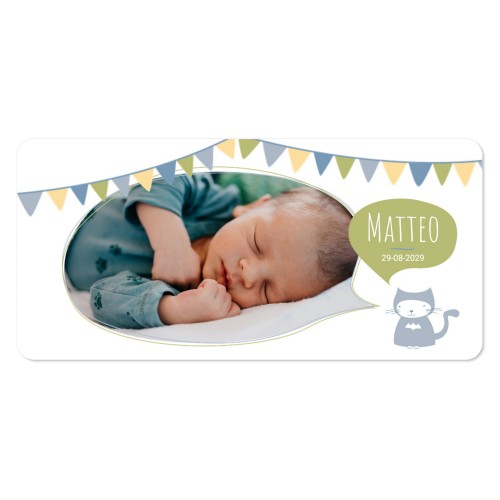 Faire-part 1 volet Pano paysage coins arrondis 19,6 x 9,3 cm