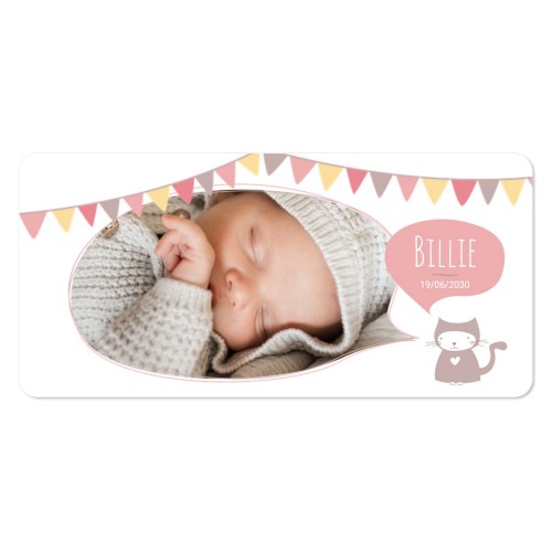 Faire-part 1 volet Pano paysage coins arrondis 19,6 x 9,3 cm