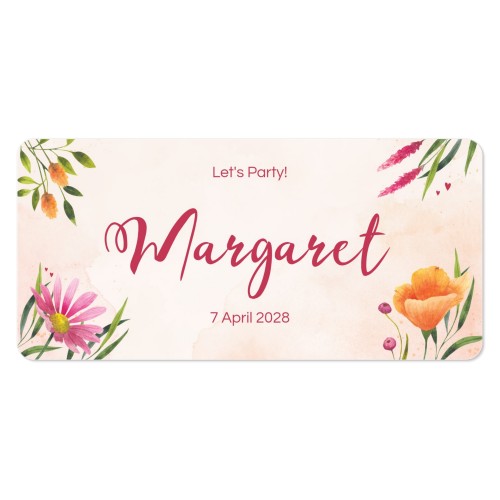 Faire-part 1 volet Pano paysage coins arrondis 19,6 x 9,3 cm