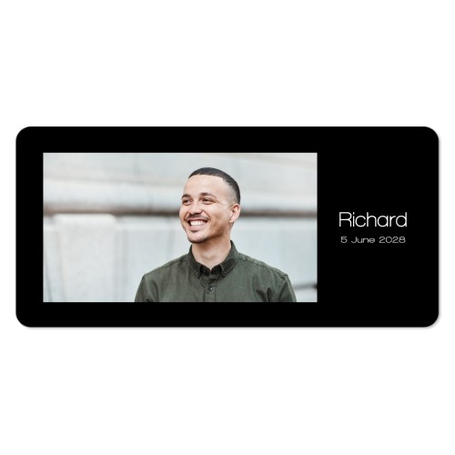 Faire-part 1 volet Pano paysage coins arrondis 19,6 x 9,3 cm