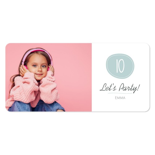 Faire-part 1 volet Pano paysage coins arrondis 19,6 x 9,3 cm