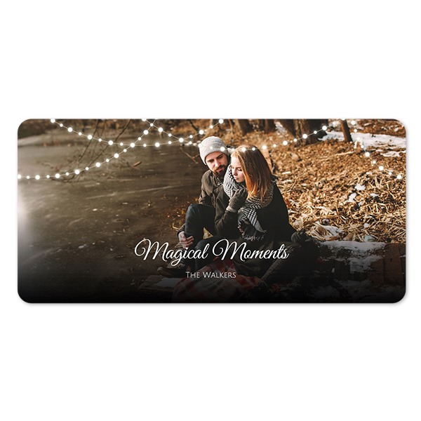 Faire-part 1 volet Pano paysage coins arrondis 19,6 x 9,3 cm