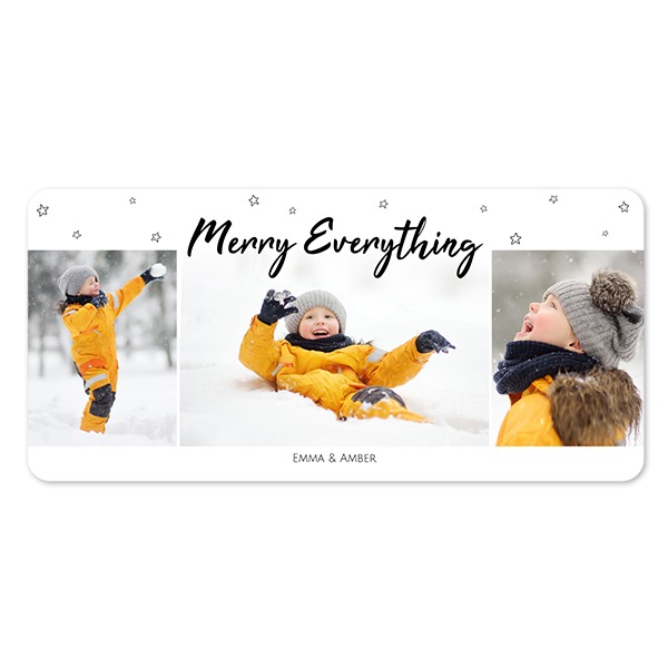 Faire-part 1 volet Pano paysage coins arrondis 19,6 x 9,3 cm