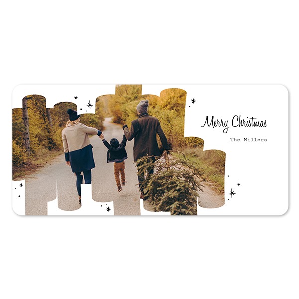 Fotokaart Panorama liggend met ronde hoeken 19,6 x 9,3 cm