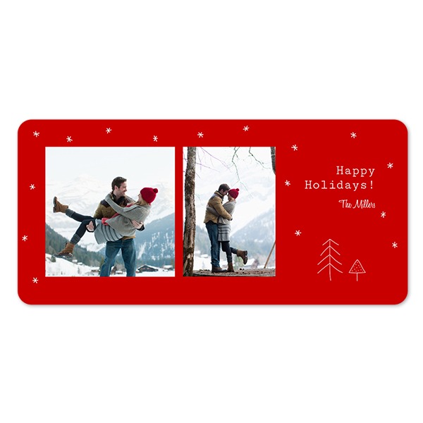 Enkle Fotokort Pano liggende runde hjørner 19,6 x 9,3 cm