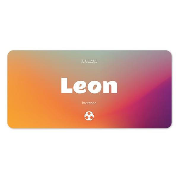 Faire-part 1 volet Pano paysage coins arrondis 19,6 x 9,3 cm