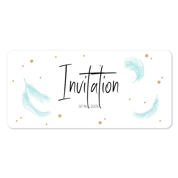 Faire-part 1 volet Pano paysage coins arrondis 19,6 x 9,3 cm