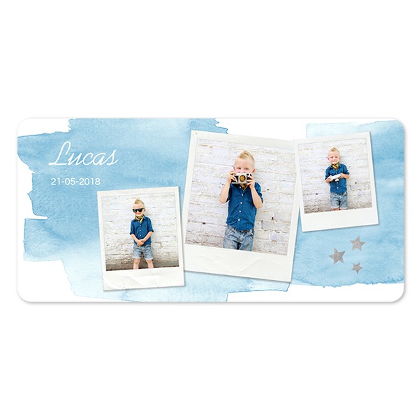 Faire-part 1 volet Pano paysage coins arrondis 19,6 x 9,3 cm