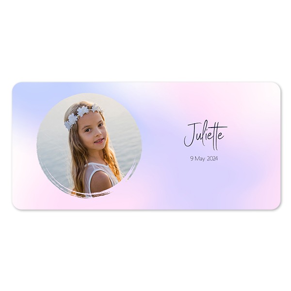 Faire-part 1 volet Pano paysage coins arrondis 19,6 x 9,3 cm