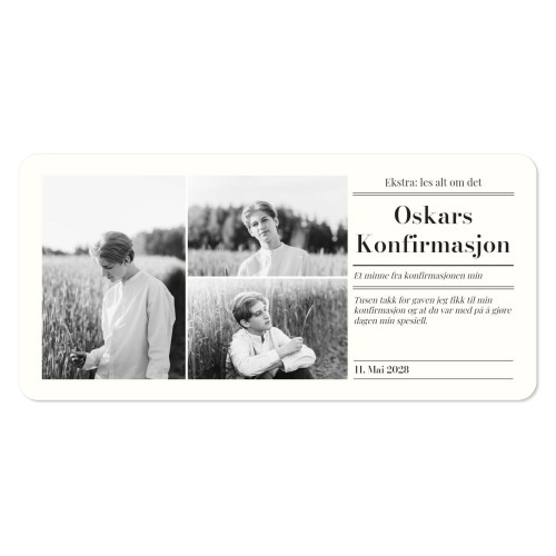 Enkle Fotokort Pano liggende runde hjørner 19,6 x 9,3 cm
