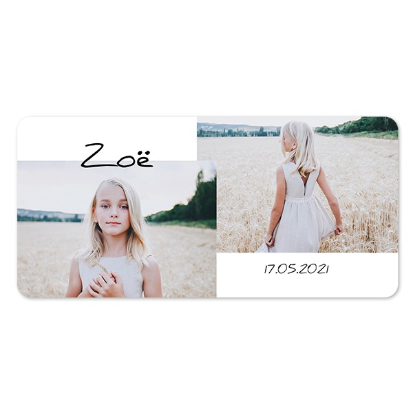 Fotokaart Panorama liggend met ronde hoeken 19,6 x 9,3 cm