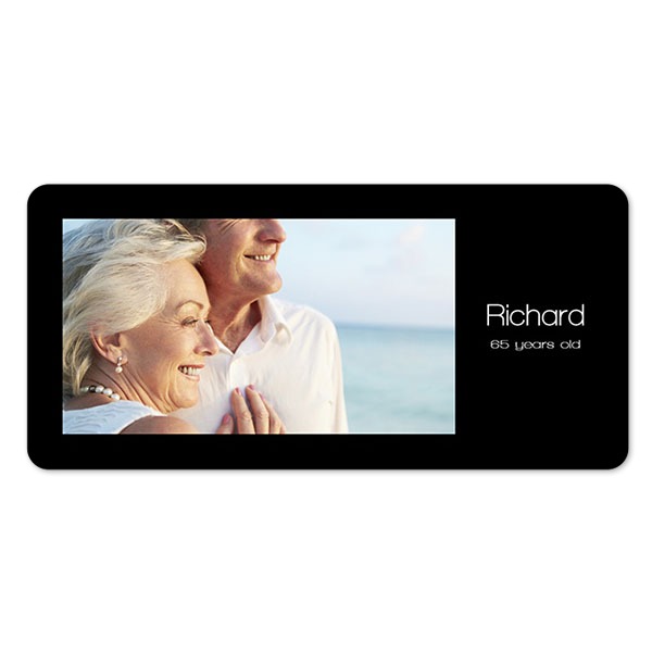 Faire-part 1 volet Pano paysage coins arrondis 19,6 x 9,3 cm