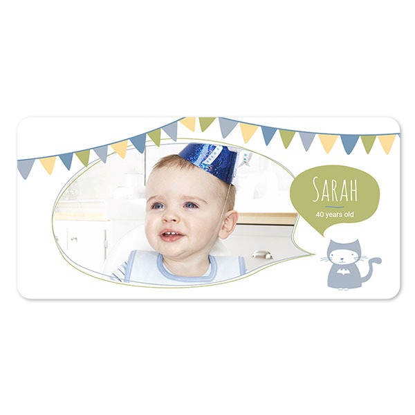 Faire-part 1 volet Pano paysage coins arrondis 19,6 x 9,3 cm