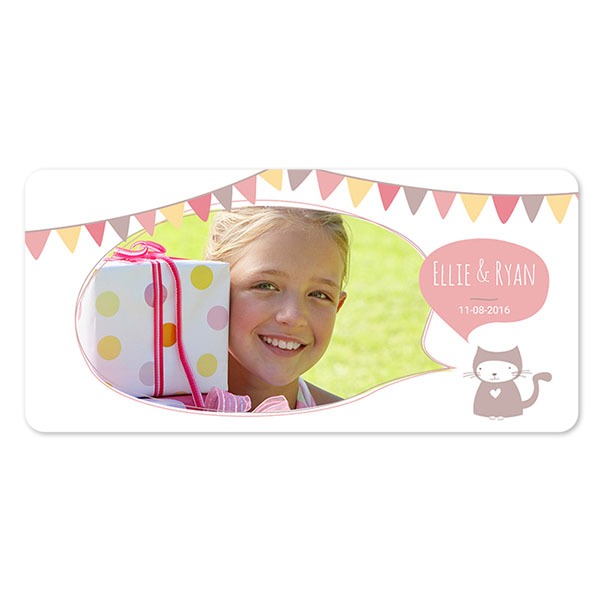 Faire-part 1 volet Pano paysage coins arrondis 19,6 x 9,3 cm