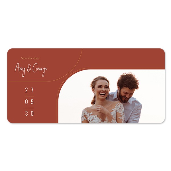 Faire-part 1 volet Pano paysage coins arrondis 19,6 x 9,3 cm