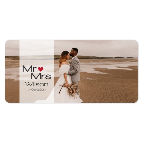 Faire-part 1 volet Pano paysage coins arrondis 19,6 x 9,3 cm