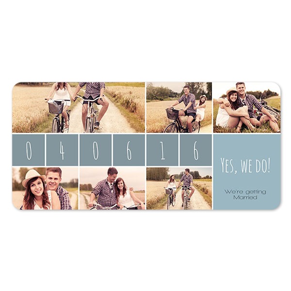 Faire-part 1 volet Pano paysage coins arrondis 19,6 x 9,3 cm