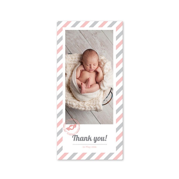 Faire-part 1 volet Pano portrait 9,3 x 19,6 cm