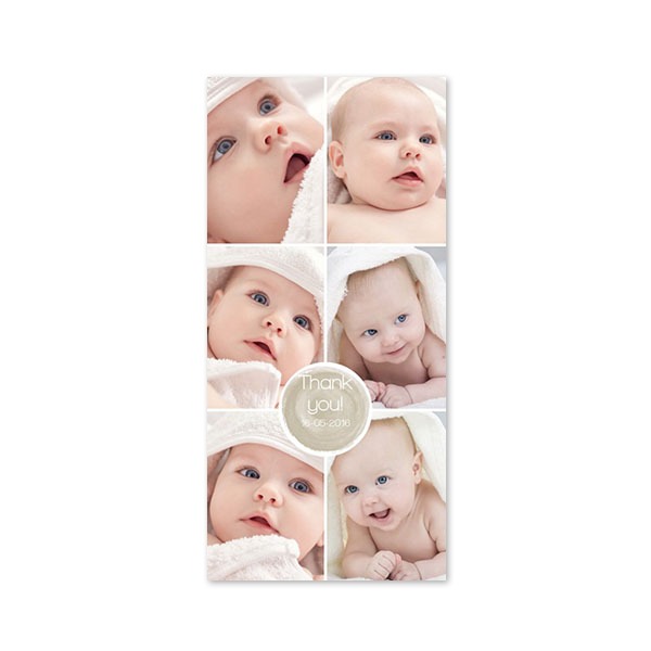 Faire-part 1 volet Pano portrait 9,3 x 19,6 cm