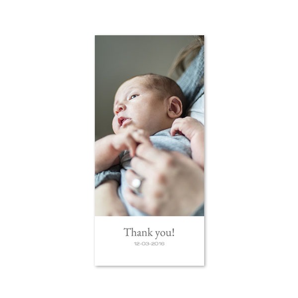 Faire-part 1 volet Pano portrait 9,3 x 19,6 cm