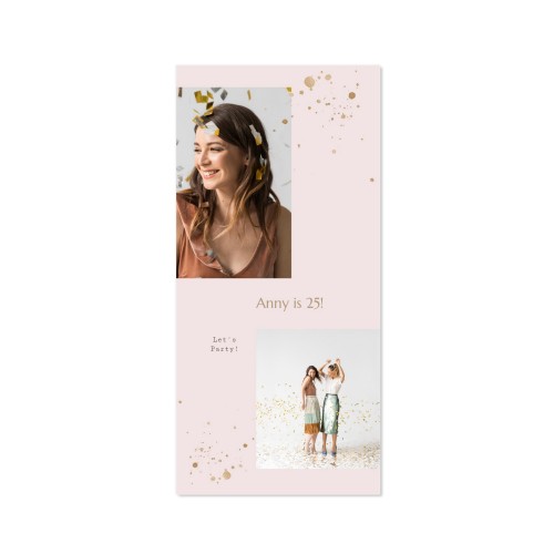 Faire-part 1 volet Pano portrait 9,3 x 19,6 cm