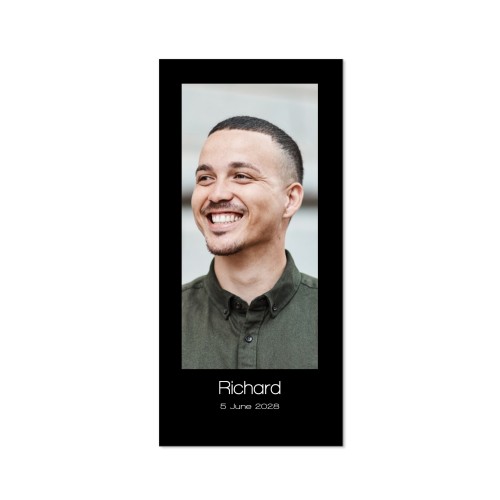 Faire-part 1 volet Pano portrait 9,3 x 19,6 cm