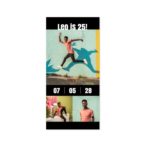 Enkle Fotokort Pano Portræt 9,3 x 19,6 cm